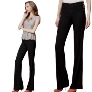 Anthropologie Elevenses Brighton Black Wide Leg Trouser